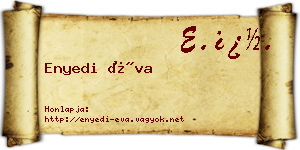 Enyedi Éva névjegykártya